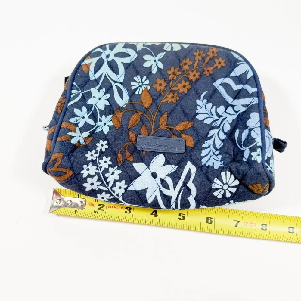 Vera Bradley Quilted Cosmetic Makeup Toiletry Bag PVC Lined‎ Floral Print